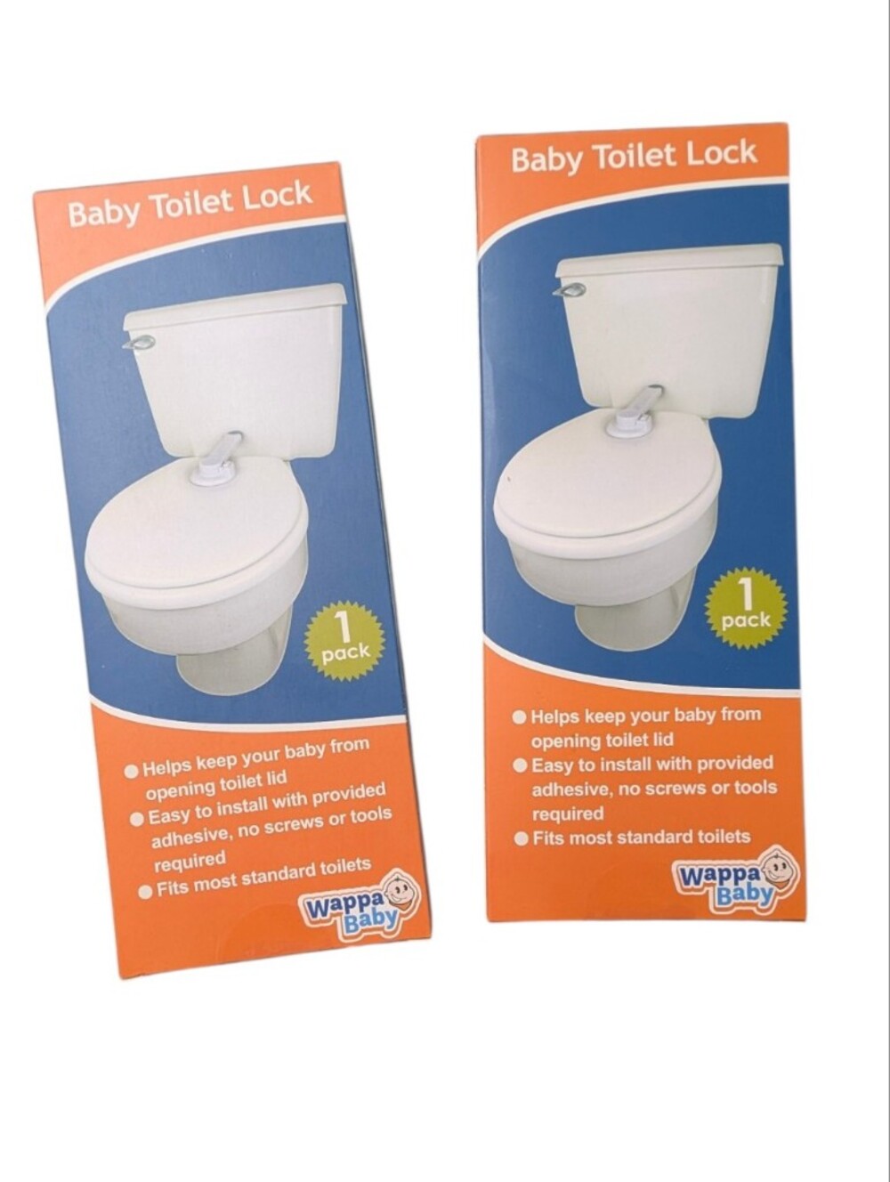 2 Pack Baby Toilet Lid Lock Child Safety Bathroom ChildProofing Wappa Baby NEW